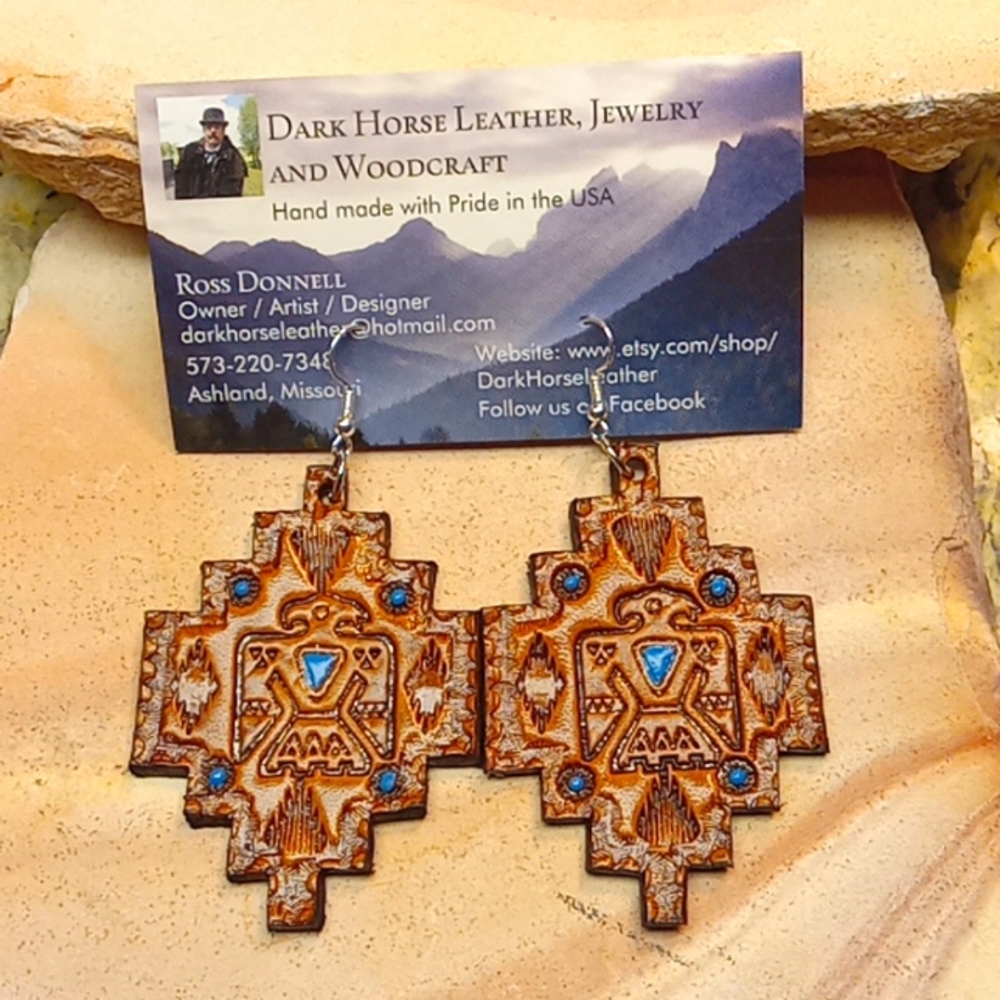 Southwestern Leather Earrings
